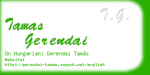 tamas gerendai business card